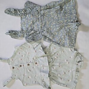 Girls Size 4T Floral Guaze Matching Set and Dress Lot Rachel Zoe Summer